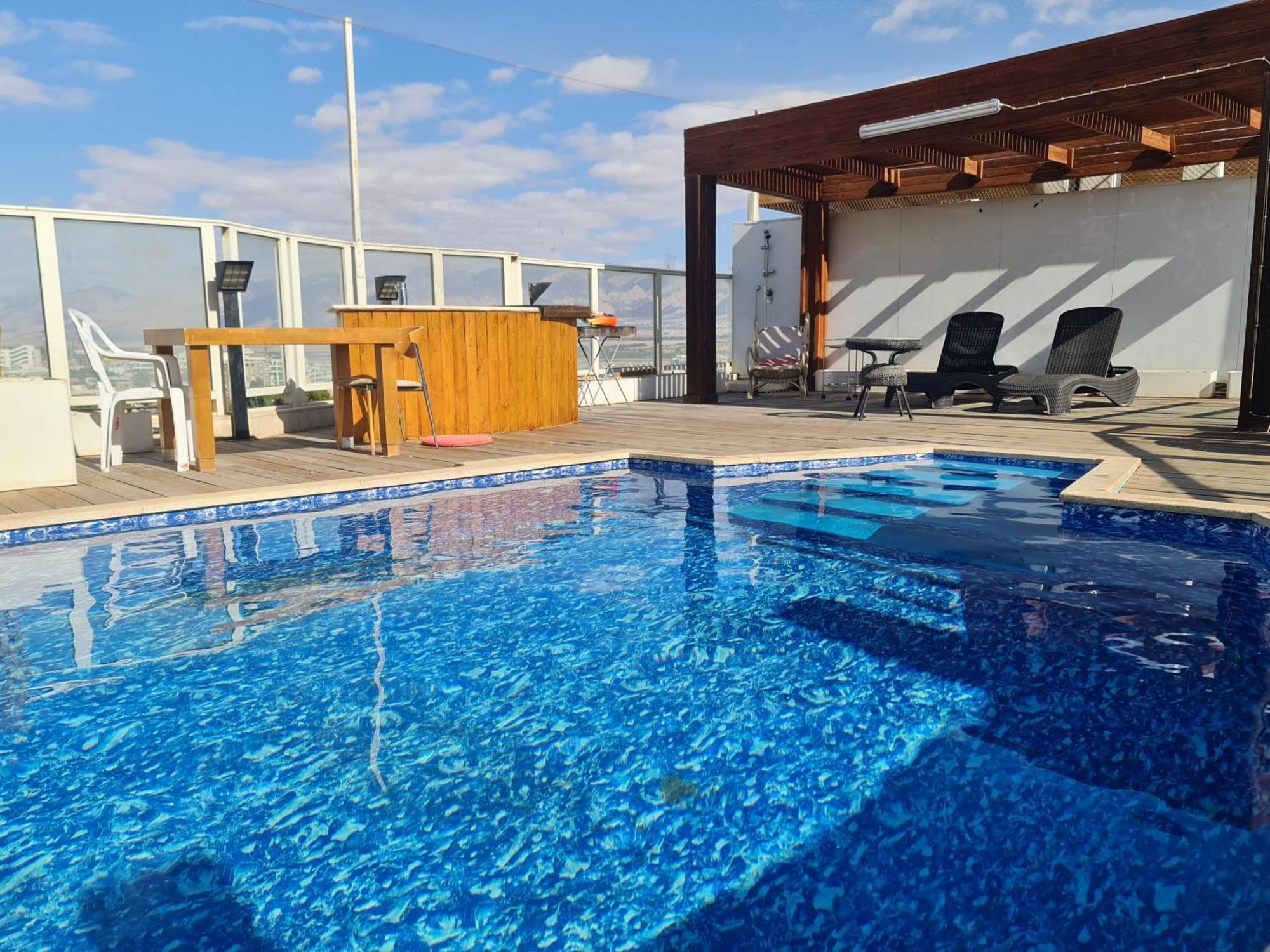 Exclusive Amdar -Residence Luxury Penthause With Privat Roof Pool Near The Sea -Best Sea View Eilat Eksteriør billede